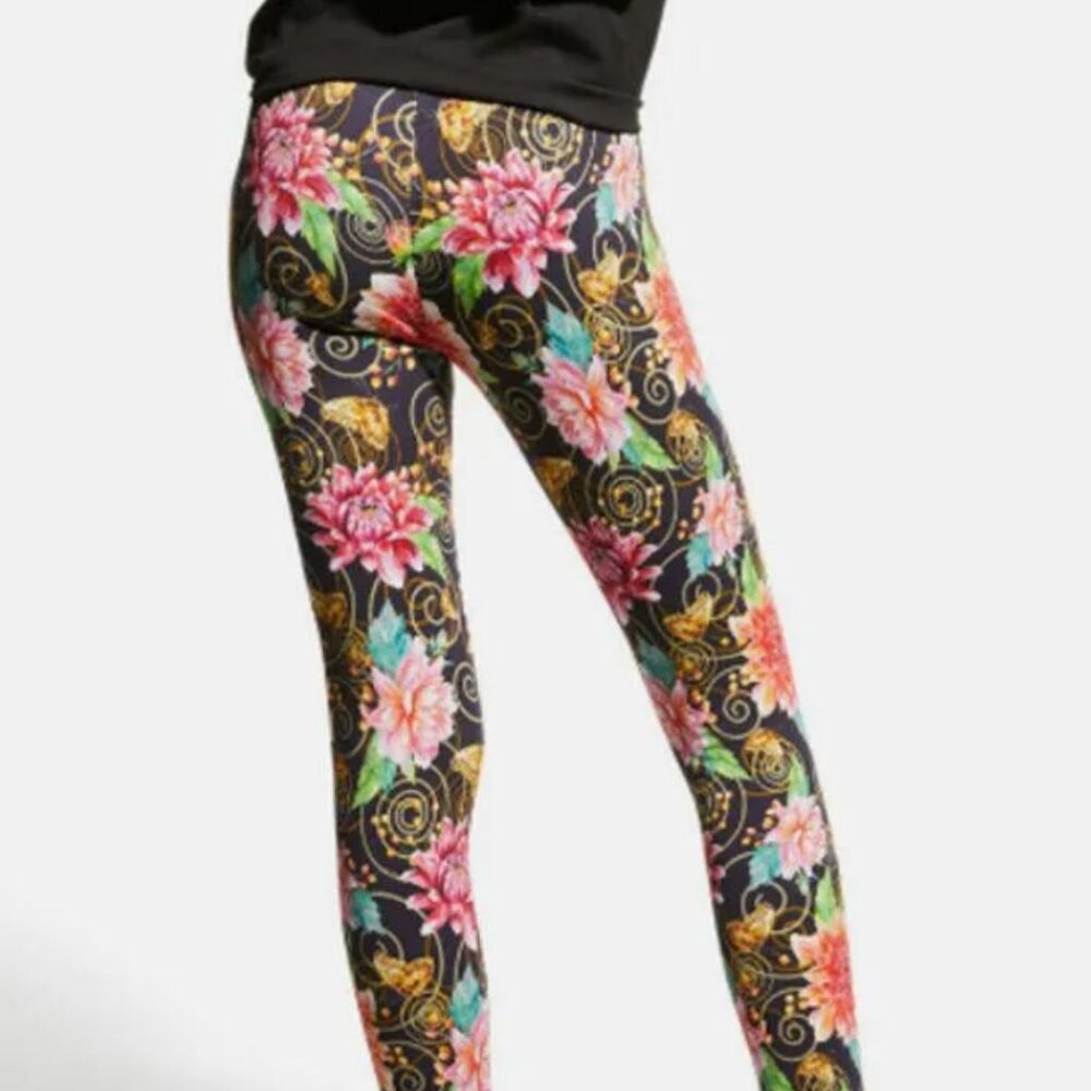 Johnny Was Uptown Legging Floral Print w/Contrast Ankle XXL - Picture 2 of 8